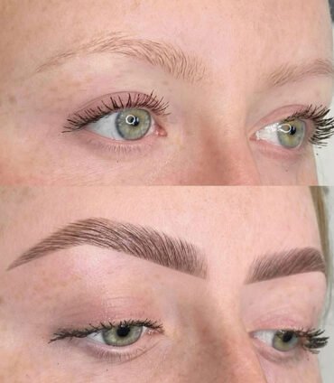 Microblading vs Ombre Brows before and after comparison for natural eyebrow restoration in Werribee